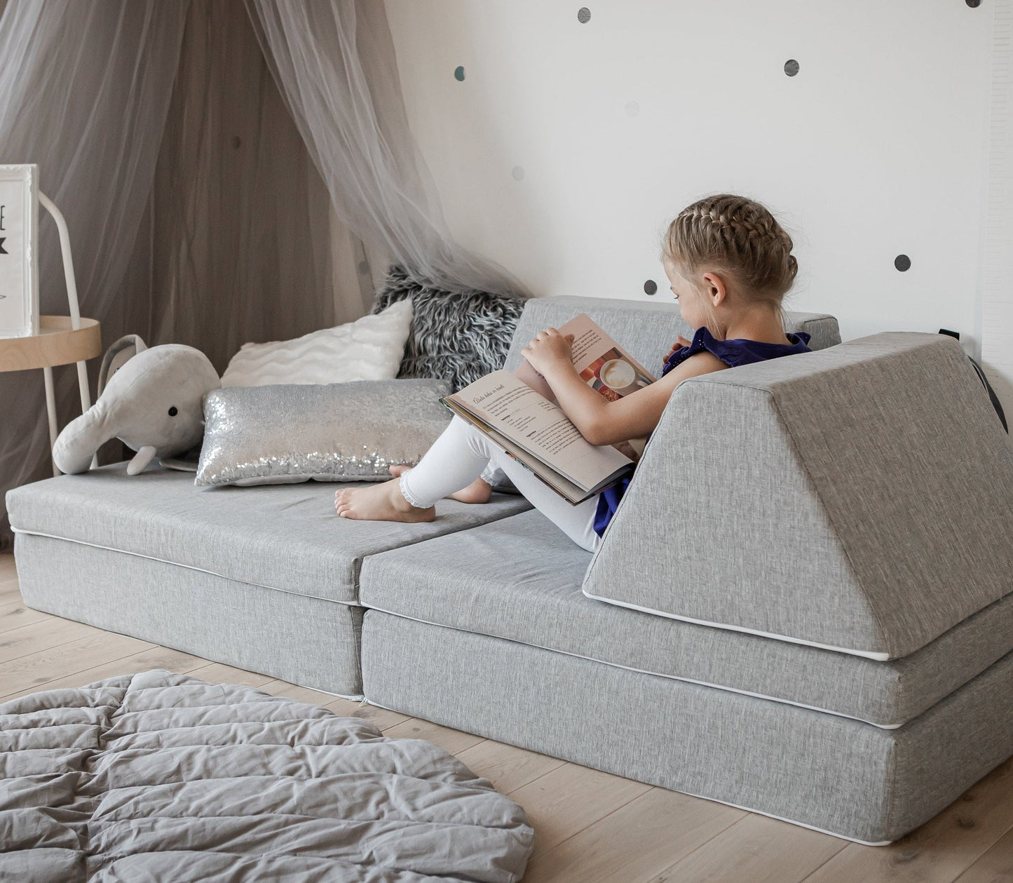 soft play couch sofa grey