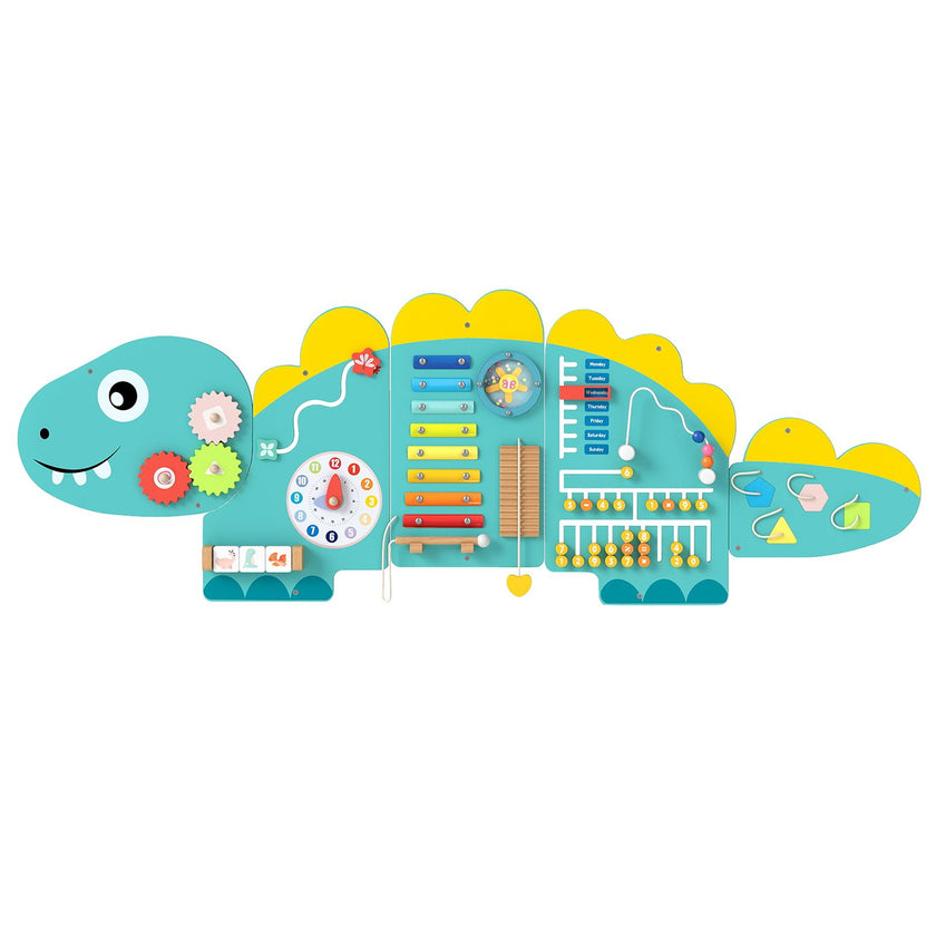 Dinosaur Montessori Wall Busy Board - Green