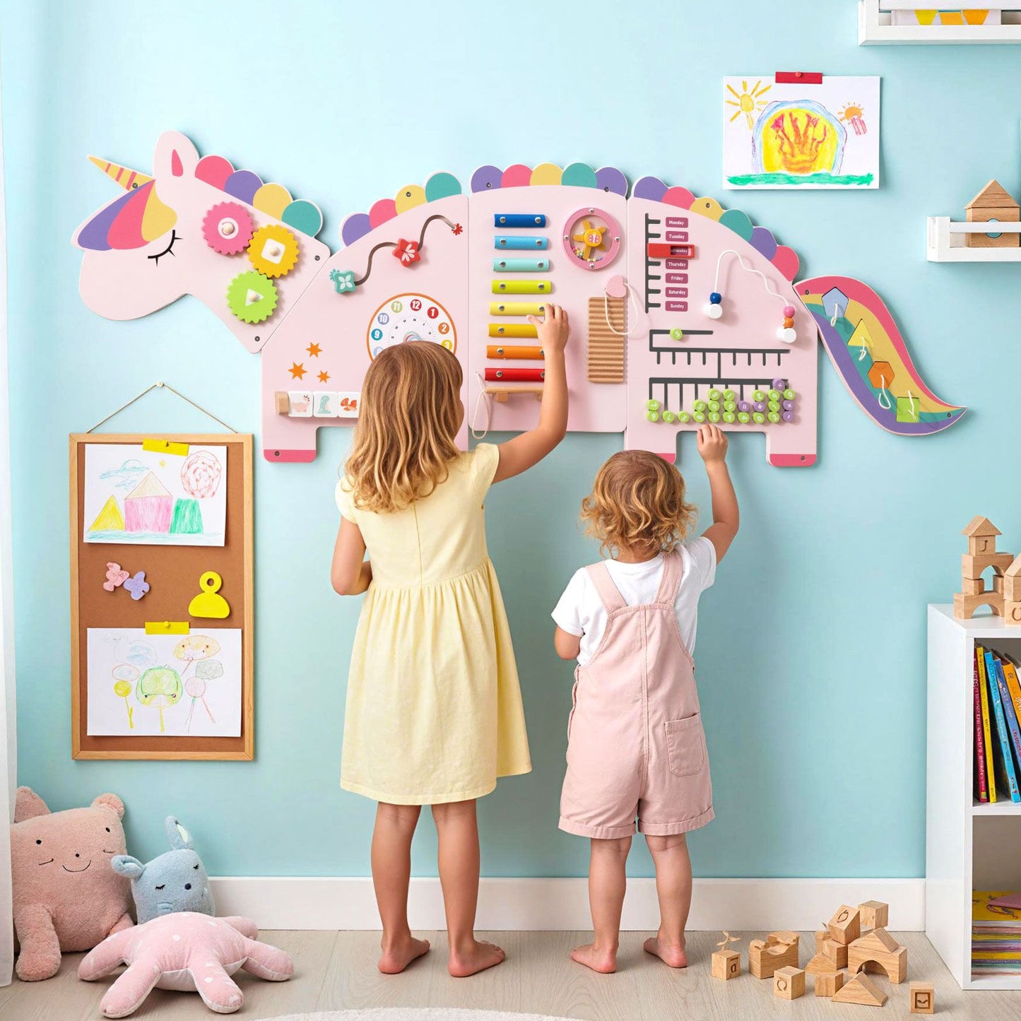 Unicorn Montessori Wall Busy Board