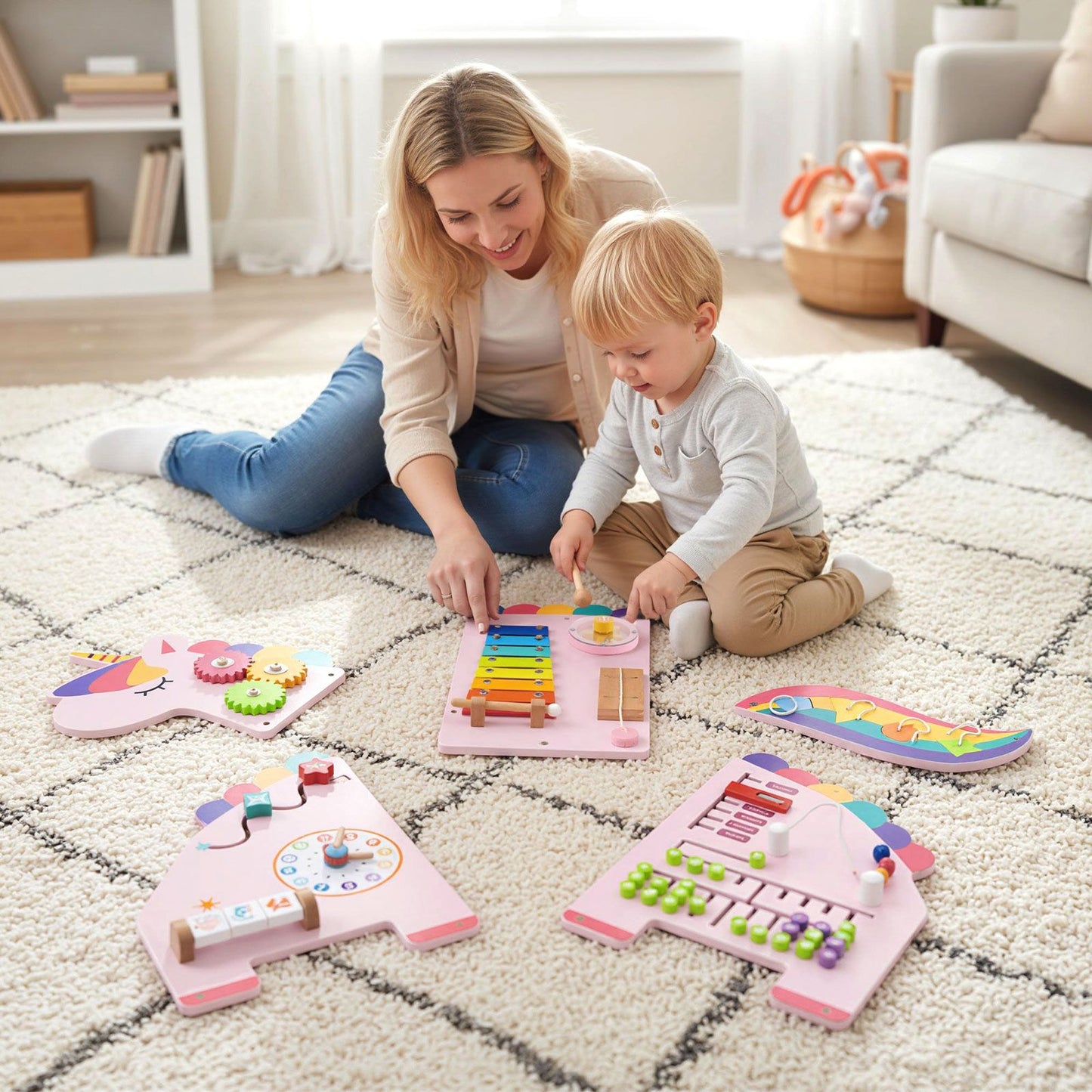 Unicorn Montessori Wall Busy Board
