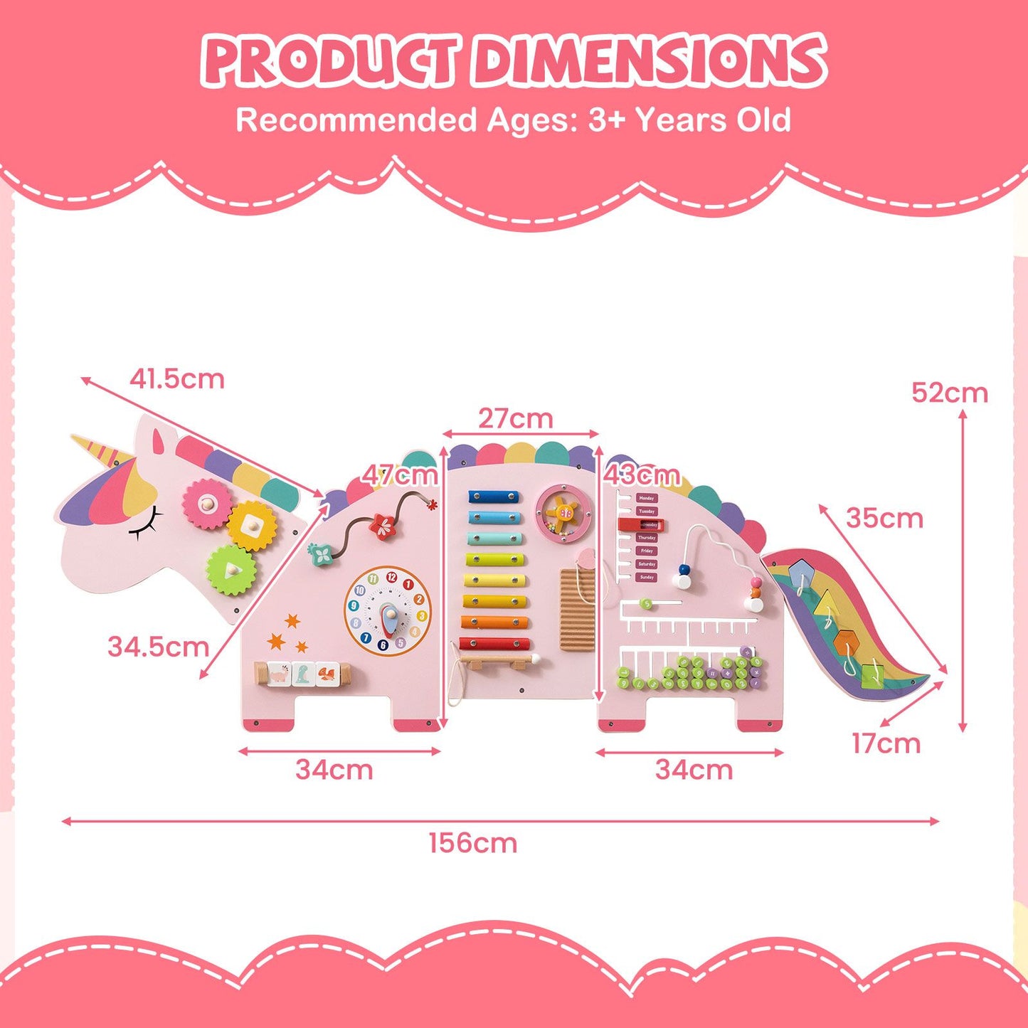 Unicorn Montessori Wall Busy Board