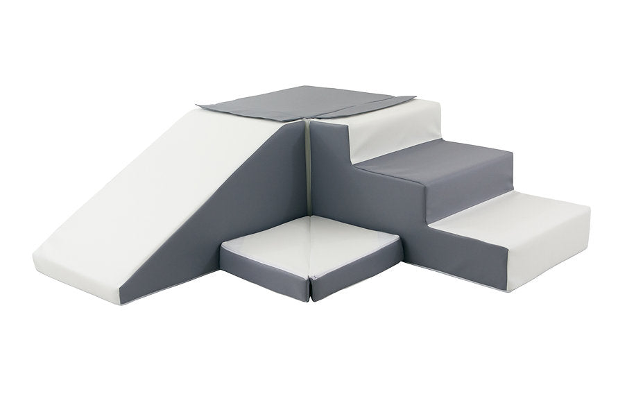 V Step & Slide - White/Grey - Clearance – Soft Play 2 You Ltd.