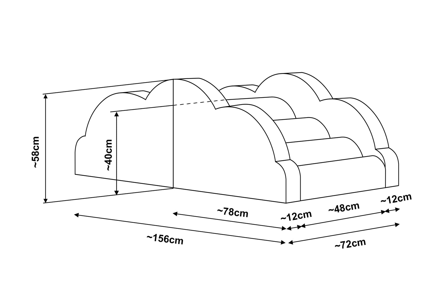 Cloud Climber Soft Play Bridge