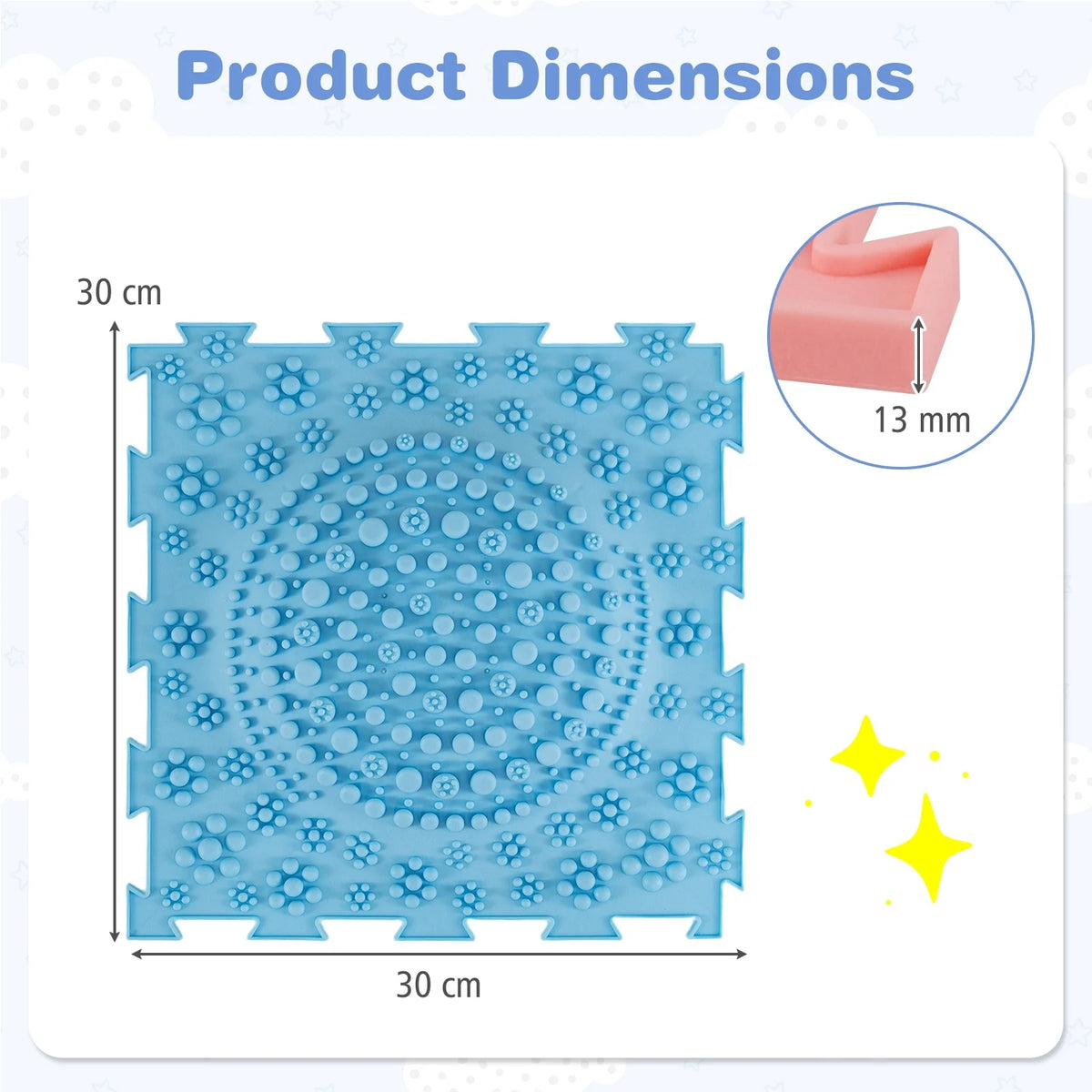6 Set Interlocking Sensory Mats - Pastel