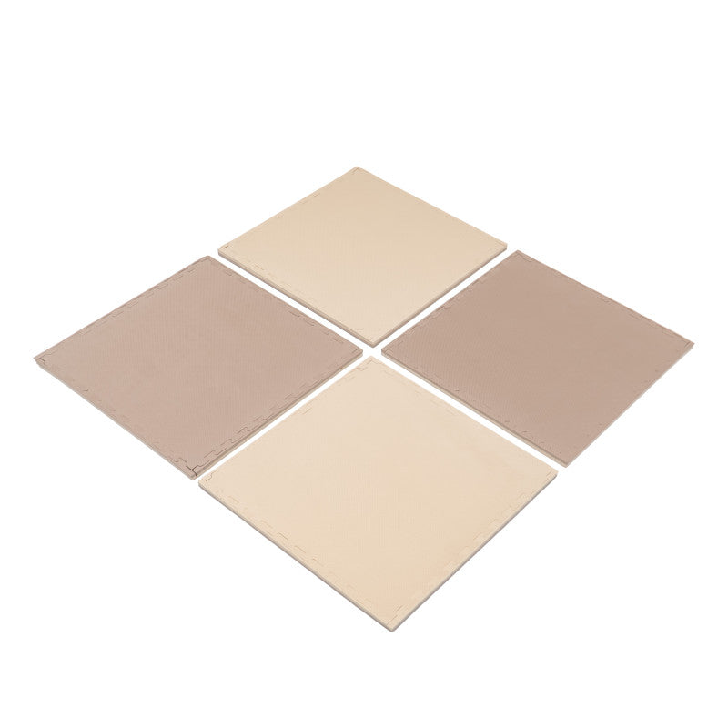 Puzzle Interlocking Mat -  Beige / Dark Beige