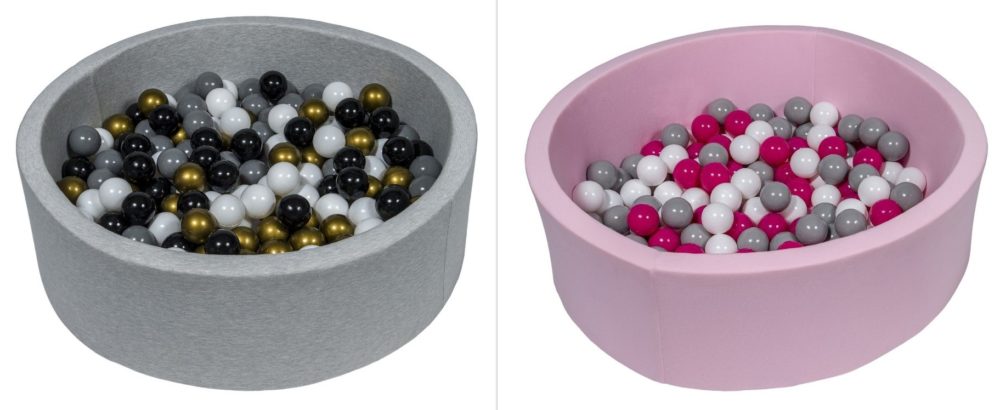 Selonis Soft Ballenbad 70x30cm Met 150 Ballen - Lichtgrijs Voor Baby En Peuter
