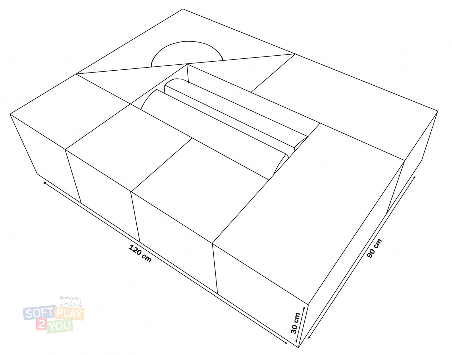 castle soft play size