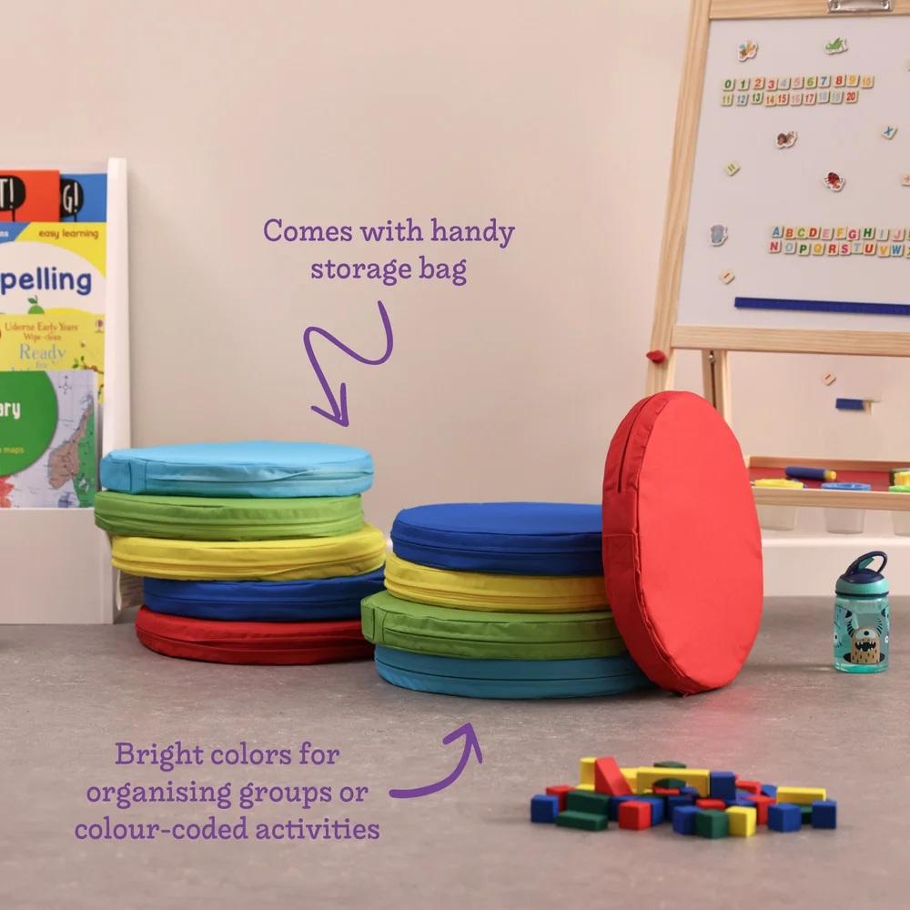 Set of 10 Carry Cushions with Storage Bag