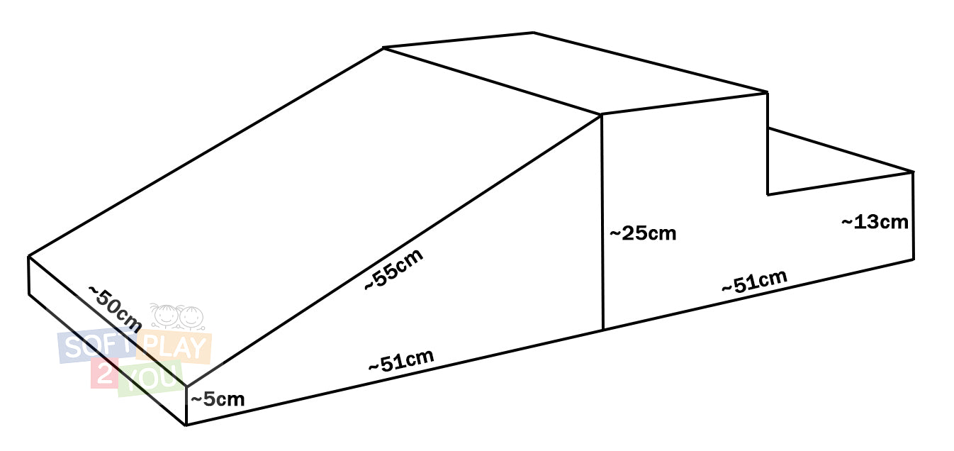 mini step slide soft play size