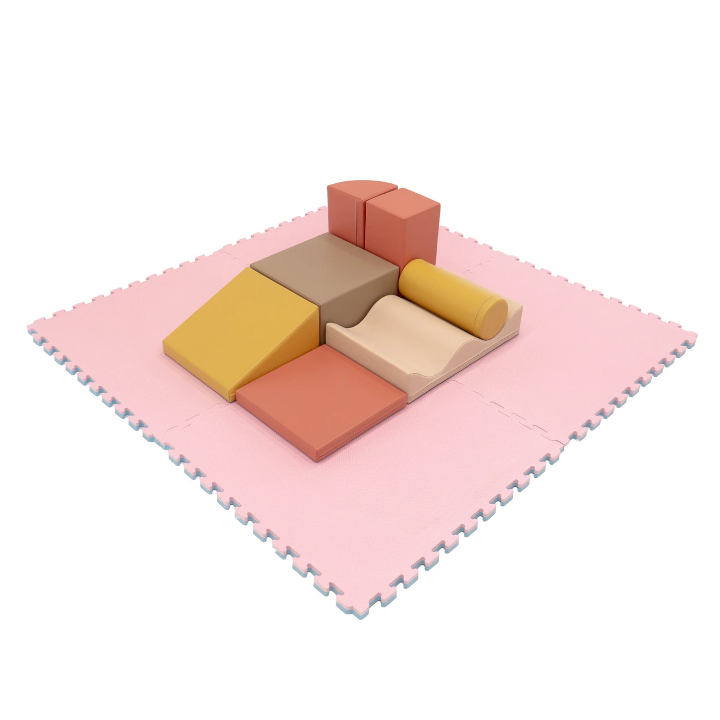 Puzzle Interlocking Mat -  Pink/Blue