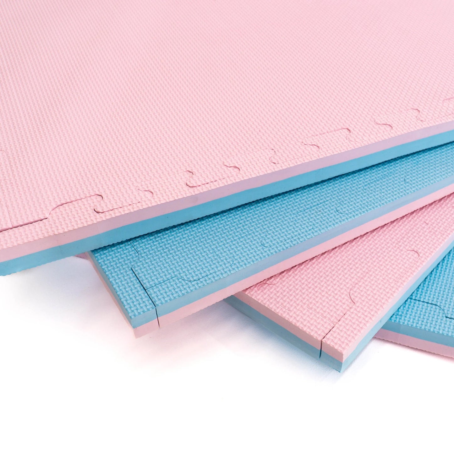 Puzzle Interlocking Mat -  Pink/Blue