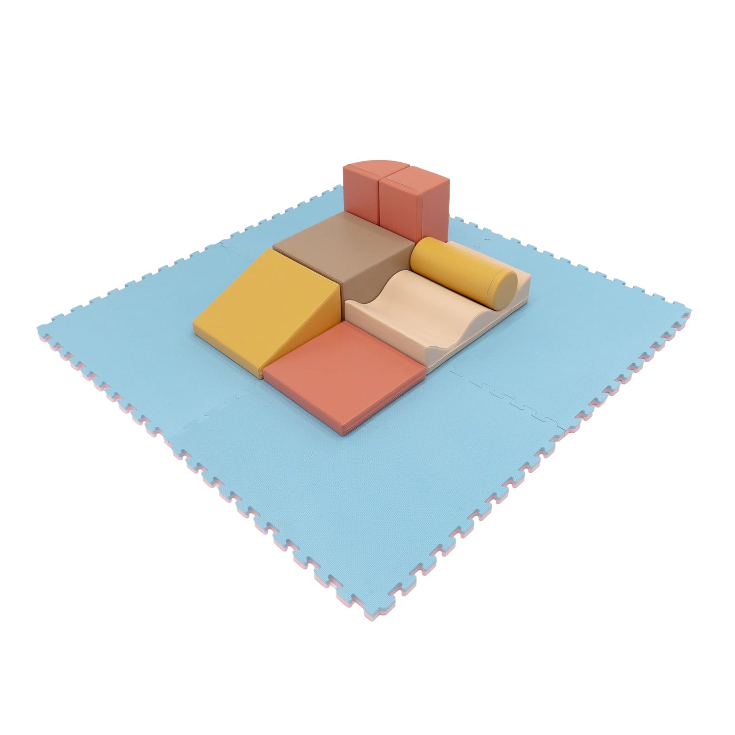 Puzzle Interlocking Mat -  Pink/Blue