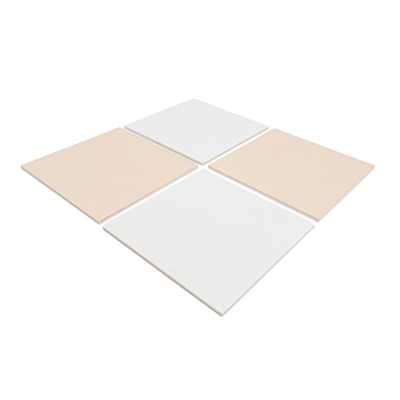 Puzzle Interlocking Mat -  Beige / White