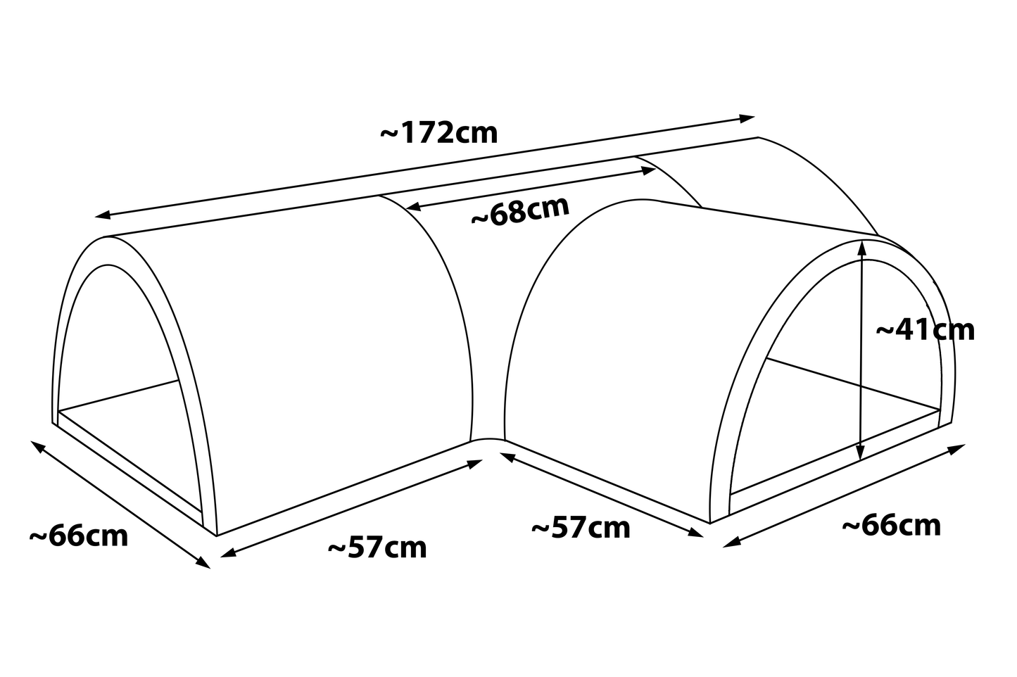 Soft Play T Tunnel - Colour Options