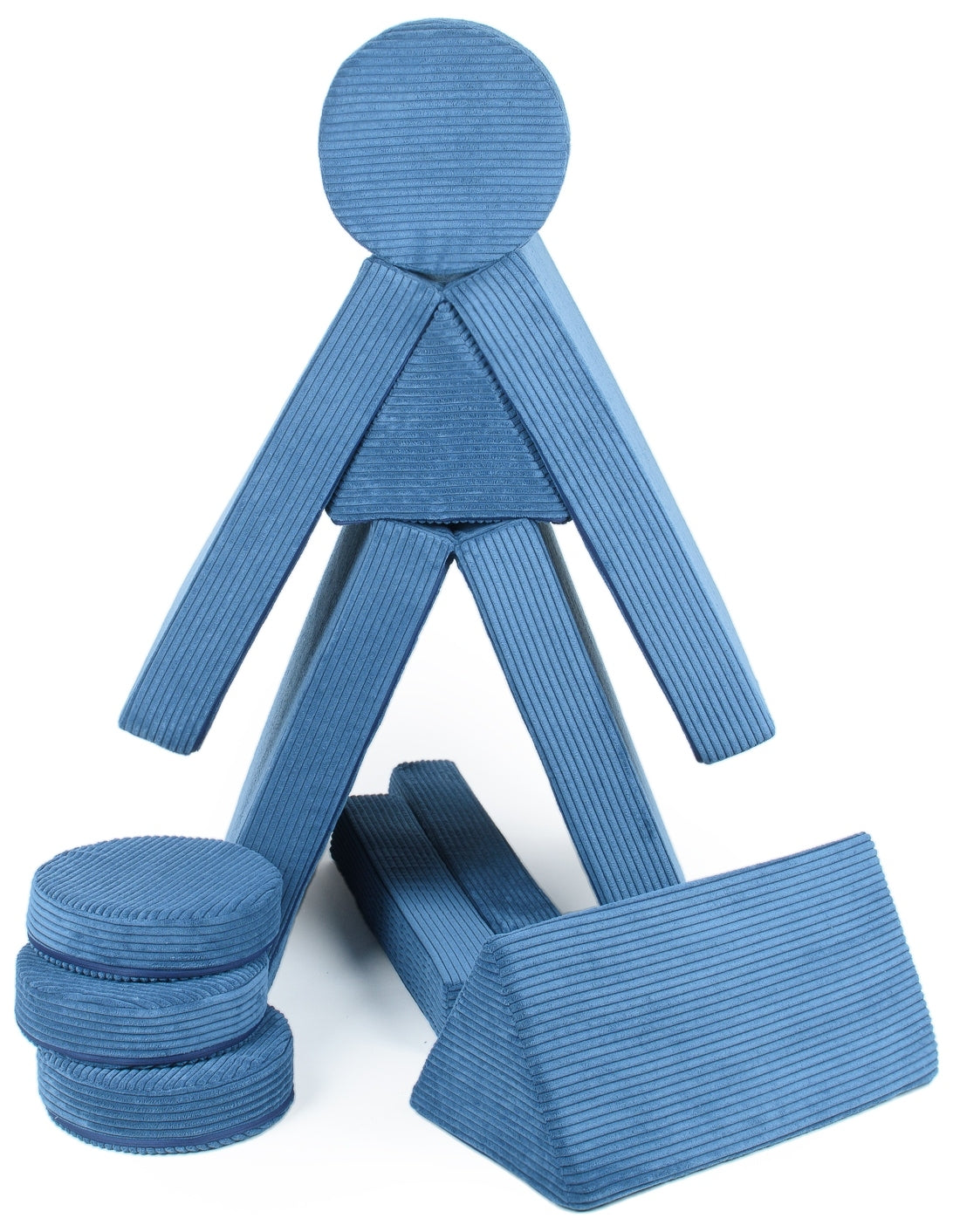 soft play sofa nugget blue cord