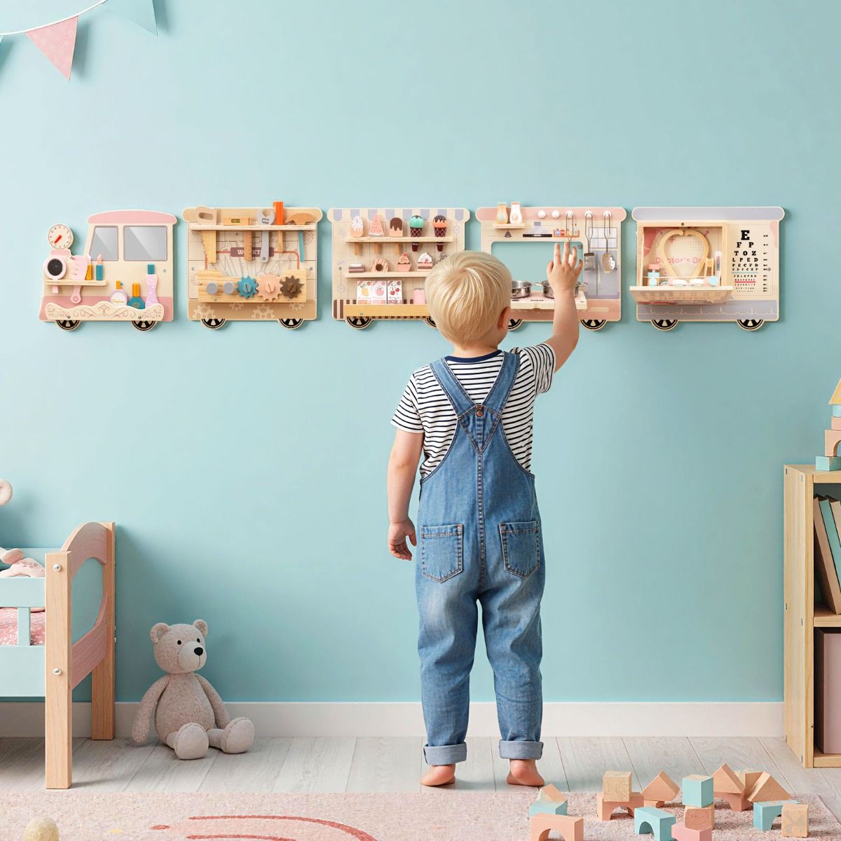 Role Play Soft Play Centre Montessori Wall Busy Board
