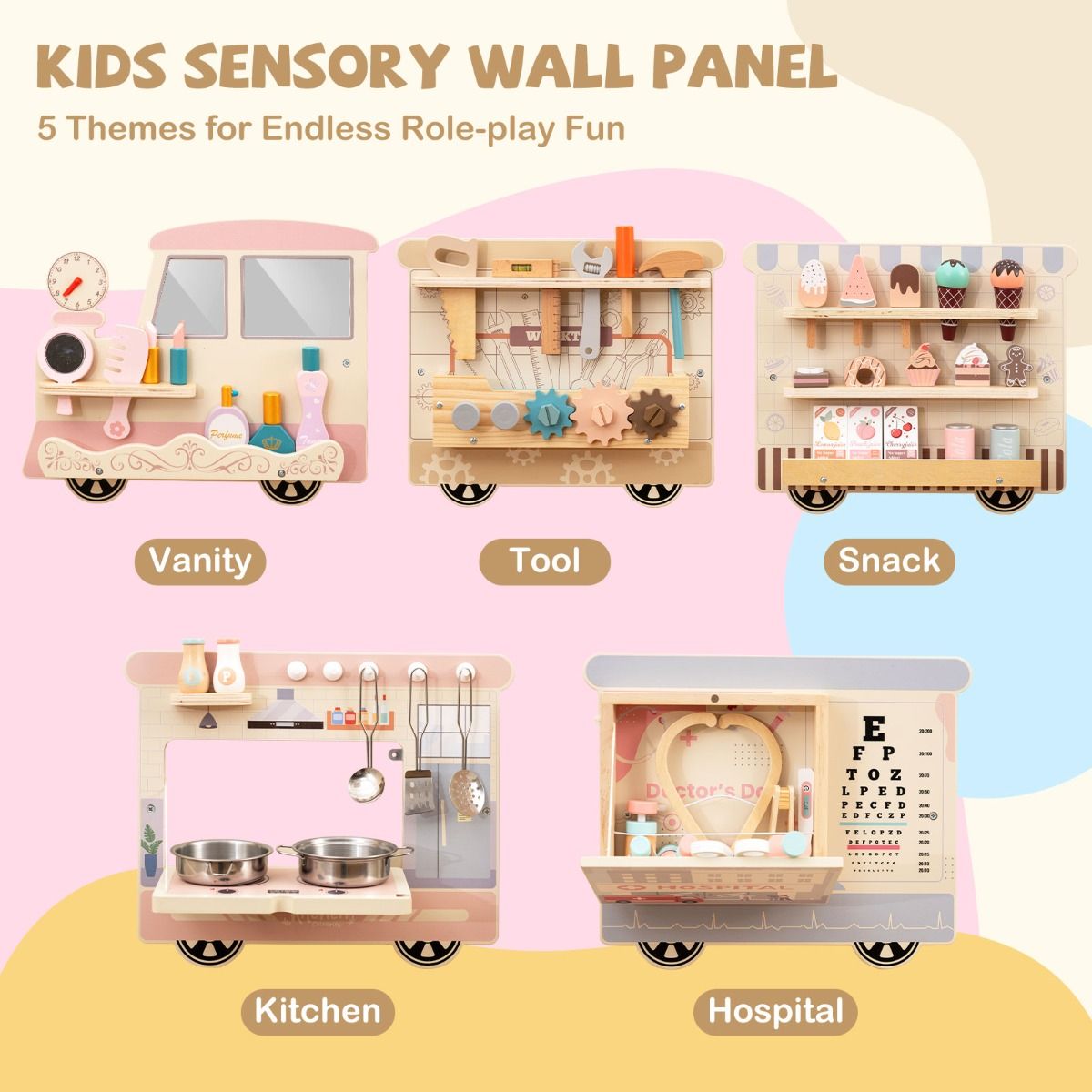 Role Play Soft Play Centre Montessori Wall Busy Board