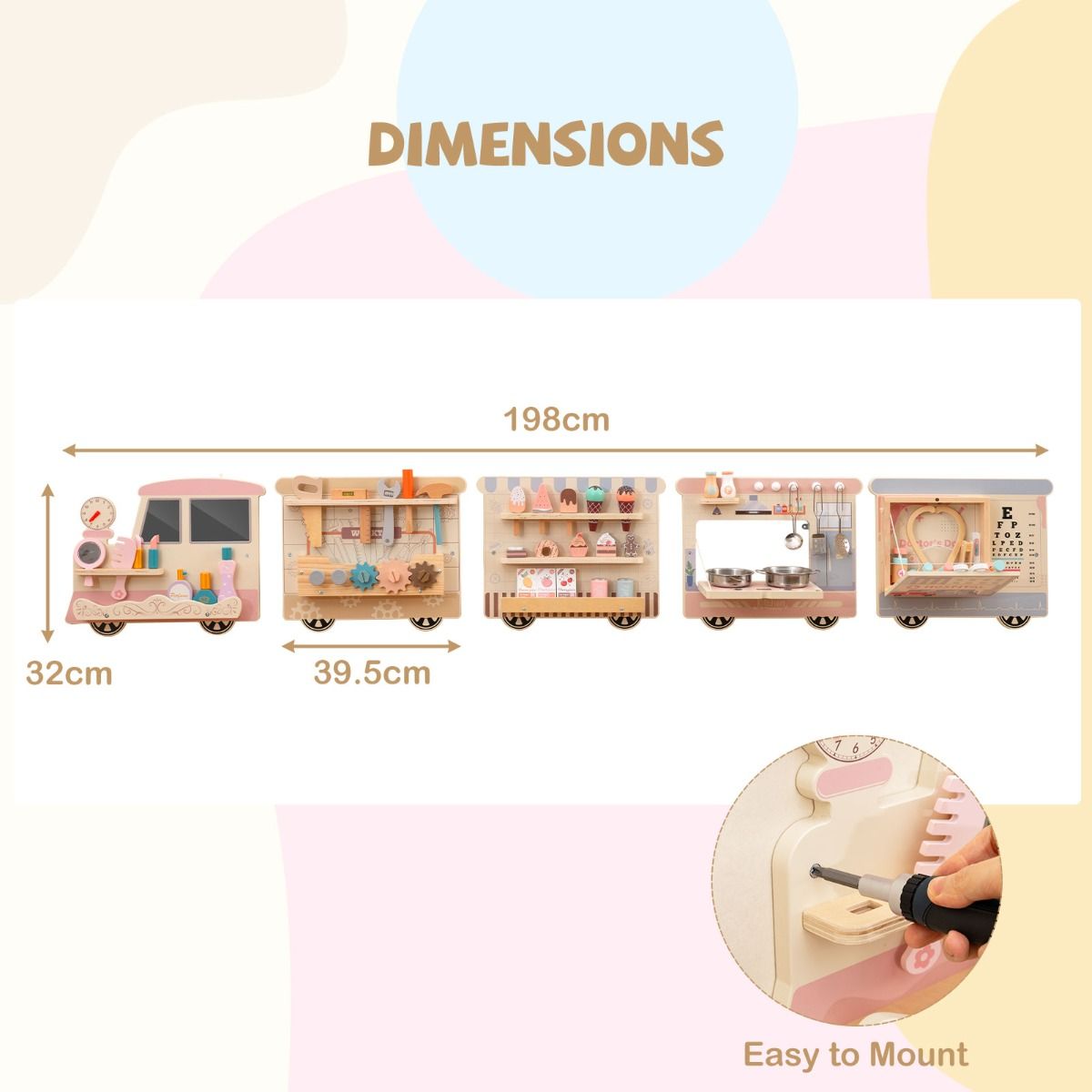 Role Play Soft Play Centre Montessori Wall Busy Board